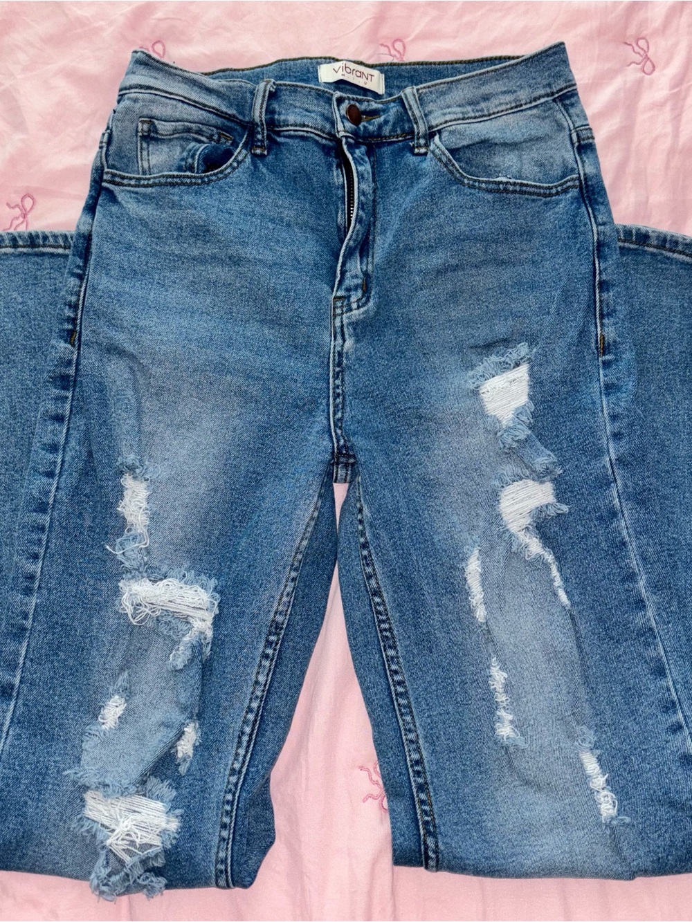 Frayed Denim Jeans